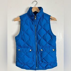 J.Crew Women's Excursion Down Vest Size XXS in Riviera Blue Royal EEUC classic